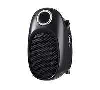 TERMOVENTILATORE FABRILAMP MALASIA, Potenza 500 W, 2 livelli di calore, Elementi riscaldanti in ceramica, Timer=Temporizzatore fino a 12 ore, Nero