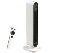 Termoventilatore in ABS e PTC da 2000W con Telecomando Oscillazione e Timer 30x22x82.5 cm Bianco