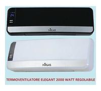 TERMOVENTILATORE NIKLAS PTC SPLIT ELEGANT WHITE 2000 WATT A PARETE SOFFIO CALDO