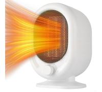 Termoventilatore per portatile ABS Compatto per Scrivania Termoventilatore(White)