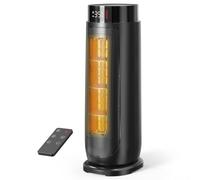 Aroeve Stufetta Elettrica Basso Consumo, Potente 2000W PTC Stufa Elettrica, 4 modalità inclusa ECO, 90° Oscillazione, Timer 24H, Telecomando, Protezione da Surriscaldamento e Ribaltamento, Casa