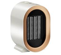 Termoventilatore Silenzioso Ceramico 1200W Stufetta Elettrica a Basso Consumo Con 2 Livelli Di Potenza Per Uso Domestico Stufa Elettrica Compatta e Portatile Area Di Applicazione 20 m² (Giallo Beige)