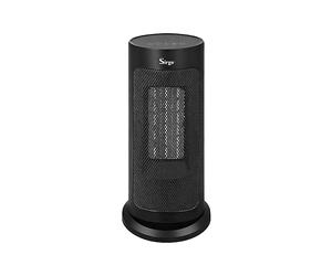 Termoventilatore SIRGE Vulcano, Elementi riscaldanti in ceramica, Funzione Aria Fredda, Telecomando, Nero