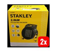 TERMOVENTILATORE STANLEY SXJH002000E, Ceramica PTC, Potenza 2000 W, due livelli livelli di calore, Giallo