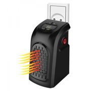 TERMOVENTILATORE STUFA ARIA CALDA 400 W TIMER A PARETE NERO MAURER COD.FI51214 [EEK: A+++]