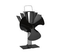 Termoventilatore VIDAXL Ventola per Stufa a Legna 3 Lame Nero
