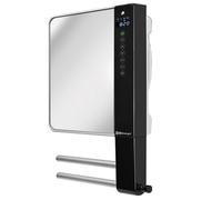 Termoventilatori da bagno a parete con controllo digitale Radialight Windy ViSIO con barra scaldasalvietta e specchio 1800W