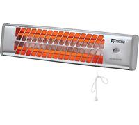 Termozeta - TZR04 Stufa al quazo Airzeta sun IP24 interruttore a tirante 2 selettori di potenza 600W 1200 Watt Supporto a muro orientabile kit di fissaggio incluso