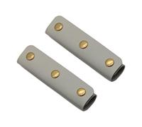 TERNCOEW 1 paio di eleganti manicotti in pelle per borse e valigie cinghie regolabili protezioni impugnatura morbida essenziale da viaggio alla moda protezione maniglia, Grigio chiaro, One Size