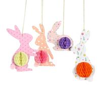 TERNCOEW 4 pezzi/set di decorazioni pasquali da appendere, 24,9 x 18 cm, regali per vicini, negozio, festival, set di decorazioni da appendere