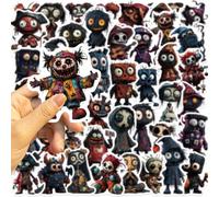 TERNCOEW 50Piece Horror Adesivi A Tema Per Compresse Decorazione Della Pelle Riutilizzabile Materiali PVC Sicuro Per I Bambini Utilizzare Horror Accessori Dispositivo A Tema
