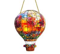 TERNCOEW Acchiappasole in acrilico a forma di mongolfiera, per finestra macchiata, acchiappasole arcobaleno, decorazioni per finestre, casa, cucina, decorazione per matrimoni all'aperto