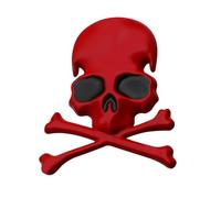 TERNCOEW Adesivi 3D a forma di teschio in metallo, personalizza scheletro disegni teschio ossa incrociate decalcomanie in metallo per auto e moto distintivo moto