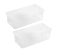 TERNCOEW Astuccio rigido ad alta capacità, resistente all'acqua, trasparente, per pennarelli colorati, pennelli, organizer da scrivania per ufficio, con scomparti rimovibili, 2/3 pezzi, 2 confezioni