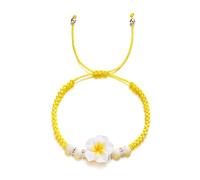 TERNCOEW Braccialetto regolabile fatto a mano con ciondolo a forma di fiore colorato in argilla morbida, accessori da indossare per feste, accessori intrecciati con ciondoli, Misura unica, come