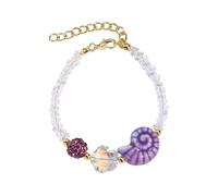 TERNCOEW Ciondolo portatile in ceramica a forma di animale marino, con stelle marine, lumaca e perline di cristalli, Misura unica, come descritto