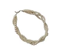 TERNCOEW Collana di perle barocche multi fili gioielli resistenti alle allergie con lunghezza personalizzabile per pelli sensibili collana di perle multistrato