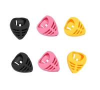 TERNCOEW Confezione da 6 custodie per plettri in ABS triangolari, compatte, da viaggio, per chitarristi, triangoli, clip Kabalt, C