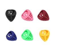 TERNCOEW Confezione da 6 custodie per plettri in ABS triangolari, compatte, da viaggio, per chitarristi, triangoli, clip Kabalt, A