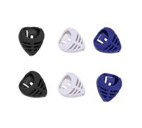TERNCOEW Confezione da 6 custodie per plettri in ABS triangolari, compatte, da viaggio, per chitarristi, triangoli, clip Kabalt, D