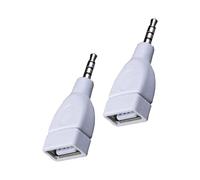 TERNCOEW Convertitori audio da USB 2.0 femmina a maschio da 3,5 mm AUX, adattatore per lettore MP3 per auto, convertitori audio portatili