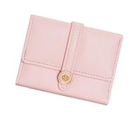 TERNCOEW Elegante portafoglio compatto a tre ante con fiori per le donne con più slot per carte e tasca portamonete pratica borsa in pelle PU porta carte da donna compatta a tre ante, B