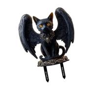 TERNCOEW Misterioso nero Moggie Yard Art Decorazione esterna adatta per vacanze e paesaggi Uso quotidiano Resistente alle intemperie Forma Moggie Decorazioni da giardino