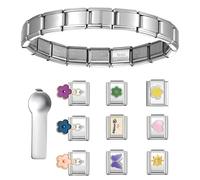 TERNCOEW Perline Charm Link Fashion Accessary Modulo Fare Forniture Modulo In Acciaio Inox Adatto per Gioielli In Acciaio Inox Accessori Italiani, Misura unica, come descritto