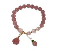 TERNCOEW Pietra Naturale Perle d'imitazione Elastico Perline Braccialetto Energia Gioielli Donna Accessorio di Modo Regalo Gioielli Energia, Misura unica, come descritto
