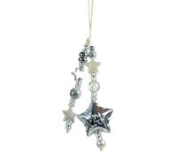 TERNCOEW Portachiavi con perline a forma di stella, ciondolo per telefono, Y2K, portachiavi per auto, borsa, pendente, catena per auricolari, per donne e ragazze, come da immagine.