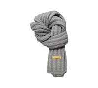 TERNCOEW Sciarpa calda per coppie, morbida e confortevole, morbida e testurizzata, lunga silenziatore per lui e per le sue giornate fredde, sciarpa in maglia traspirante essenziale, grigio, Taglia