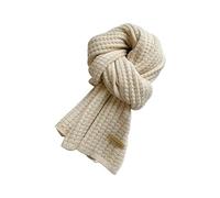 TERNCOEW Sciarpa calda per coppie, morbida e confortevole, morbida e testurizzata, lunga silenziatore per lui e per le sue giornate fredde, sciarpa in maglia traspirante essenziale, Beige, Taglia