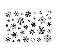 TERNCOEW Stencil con fiocchi di neve Modelli natalizi Stencil riutilizzabili in PET per bambini Graffiti Disegno Scrapbooking Modelli di decorazione del partito