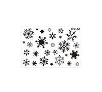 TERNCOEW Stencil con fiocchi di neve Modelli natalizi Stencil riutilizzabili in PET per bambini Graffiti Disegno Scrapbooking Modelli di decorazione del partito
