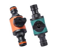 TERNCOEW Valvole di controllo dei flussi rapidi con interruttori per sistemi di irrigazione Durabilità Raccordo di accoppiamento ABS per tubi da giardino 2 pezzi Irrigazione Attacco rapido