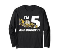 Terne 5 ° Compleanno Diggin It Construction Party Maglia a Manica
