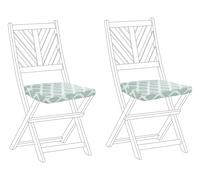 TERNI Set di 2 cuscini per sedie Verde menta 37 x 34 cm