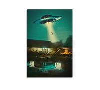 Terp Poster artistico da parete con film e musica, poster con UFO, regalo per amici, camera da letto, soggiorno, decorazione estetica moderna, 40 x 60 cm, senza cornice
