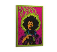 Terp Poster artistico da parete con Jimi Hendrix, regalo per amici, camera da letto, soggiorno, decorazione estetica moderna con cornice, 30 x 45 cm