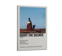 Terp Poster artistico da parete con scritta "Enjoy the Silence", idea regalo per amici, camera da letto, soggiorno, stile moderno, con cornice, 20 x 30 cm