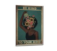 Terp Poster da parete con scritta "Be Kind To Your Mind", poster artistico da parete con film e musica, regalo per la camera da letto degli amici, decorazione per soggiorno, stile moderno con cornice,