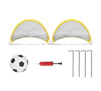 Terphadp Porta da Calcio Pieghevole, Rete da Calcio Portatile di Dimensioni da 65 Cm, per Bambini, Giocattolo all'Aria Aperta con Pallone da Calcio
