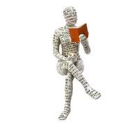 Terphadp Statuetta di Che Legge nel Polpa di Che Legge per la Libreria, Decorazione per la Scultura di Che Legge, Ornamento per la Libreria del Soggiorno (02)