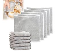 TERPINK Confezione da 5 strofinacci multifunzionali in filo metallico, antigraffio, panno per la pulizia a maglia, per piatti, lavandini, banconi, facili da risciacquare, lavabili in lavatrice