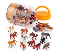 Terra by Battat - 60 Pezzi Animali Selvatici - Miniature assortite, leone, tigre