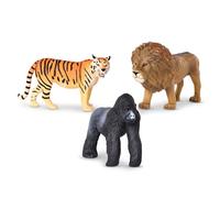 Terra by Battat - Animali della giungla - Leone, tigre, gorilla - Giocattolo per bambini con animali - 3 anni +