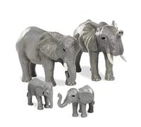 Terra by Battat Terra Animale Elefante in Miniatura per Bambini dai 3 Anni in su (4 Pezzi), Multicolore, Confezione da 4, AN2727Z