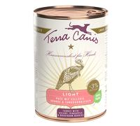Terra Canis Light 12 x 400 g Alimento umido per cani - Tacchino con Sedano, Ananas e Olivello