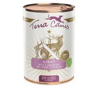 Terra Canis Light 6 x 400 g - Selvaggina & Coniglio con Cetriolo e Pesca