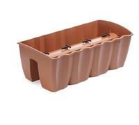 Terra - Cassetta portafiori Crown, Terracotta, 58 cm